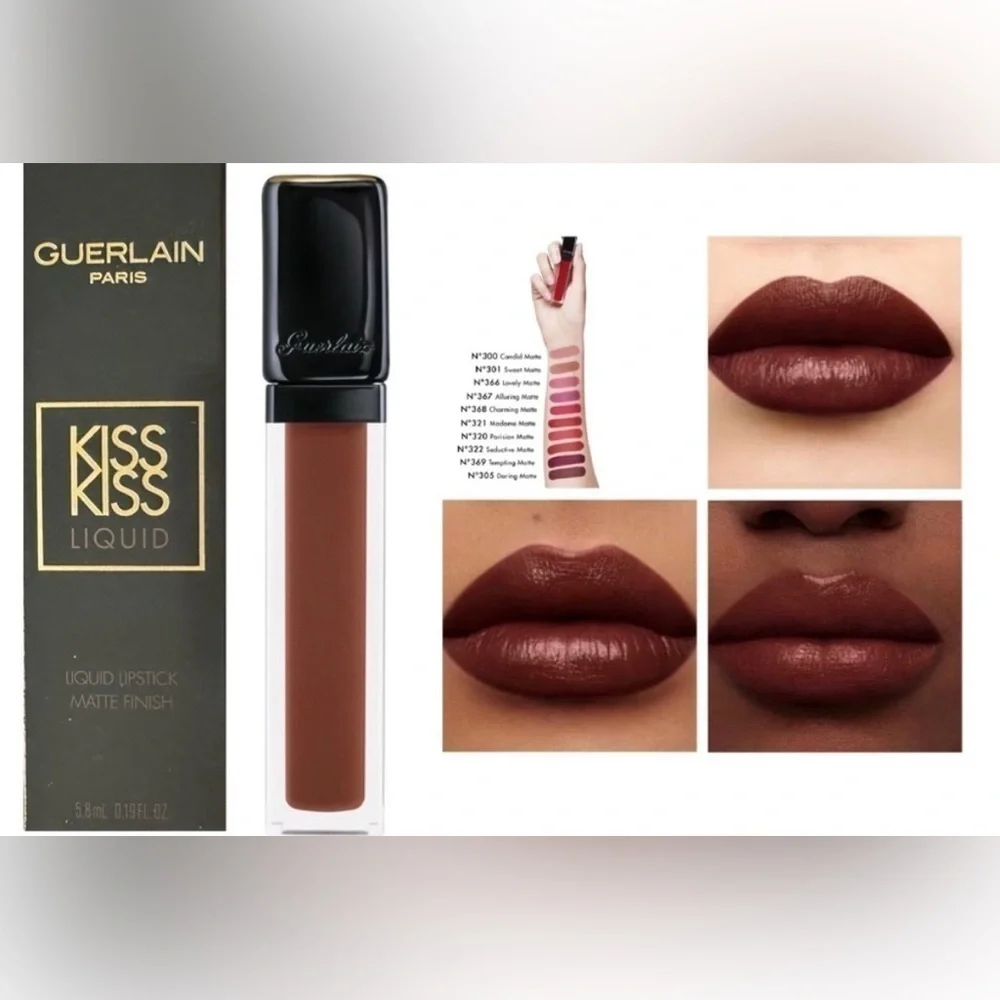 GUERLAIN KissKiss Liquid Lipstick Matte Finish L305 DARING MATTE